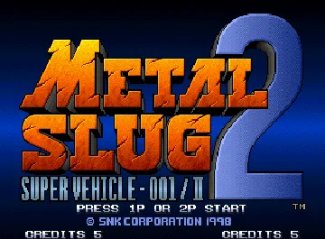 Metal Slug 2 - Super Vehicle-001/II screen shot title